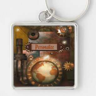 Steampunkの美しいパーソナライズなキーホルダー キーホルダー