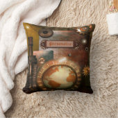 Steampunkの美しくパーソナライズな装飾用クッション クッション (ブランケット)