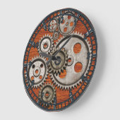 steampunkの腕時計のギアエンジンのコグの時計の正方形 ラージ壁時計 (傾斜)