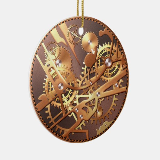steampunkの腕時計のギア セラミックオーナメント (右)
