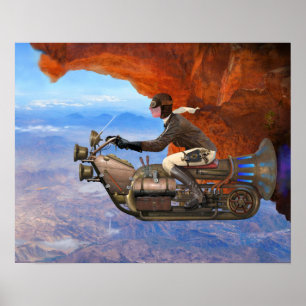 Steampunkの航空機 ポスター