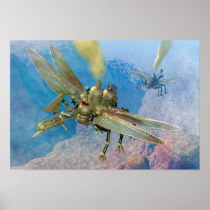 Steampunkの航空機 ポスター