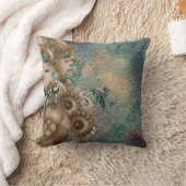 Steampunkの花柄 クッション (ブランケット)