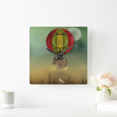 Steampunkの芸術の柱時計 スクエア壁時計 (ホーム)