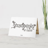 Steampunkの赤のビクトリア時代の人 カード (裏面)