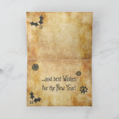 Steampunkの赤のビクトリア時代の人 カード (内部)