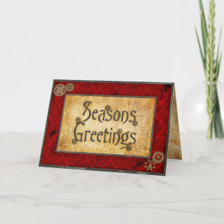 Steampunkの赤のビクトリア時代の人 カード