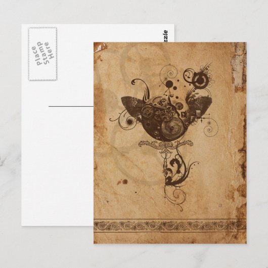 Steampunkの郵便はがき ポストカード (正面/裏面)