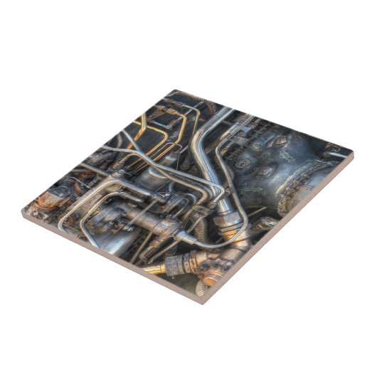 Steampunkの配管の管 タイル (側面)