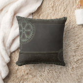 Steampunkの重金属のコグおよびボルト枕 クッション (ブランケット)