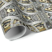 Steampunkの金属のギアの包装紙 ラッピングペーパー (ロールコーナー)