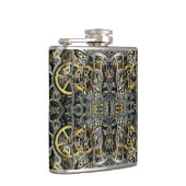 Steampunkの金属のギア フラスク (右)