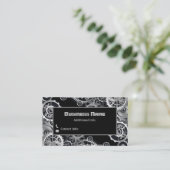 Steampunkの銀製のギア3 名刺 (スタンド正面)