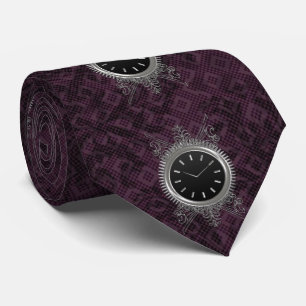 Steampunkの銀製の金属の時計 ネクタイ