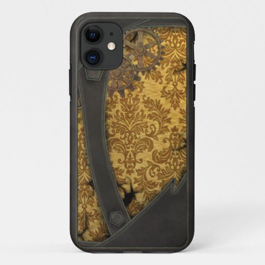 Steampunkの銅および金ゴールド Case-Mate iPhoneケース (裏面)