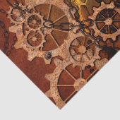 Steampunkの錆ついた金属のギア 薄葉紙 (詳細)