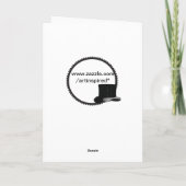 Steampunkの雪だるまのGearryのクリスマスカード シーズンカード (裏面)