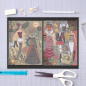 Steampunkの風変わりなペーパー人形の芸術のティッシュペーパー 薄葉紙 (クラフト)