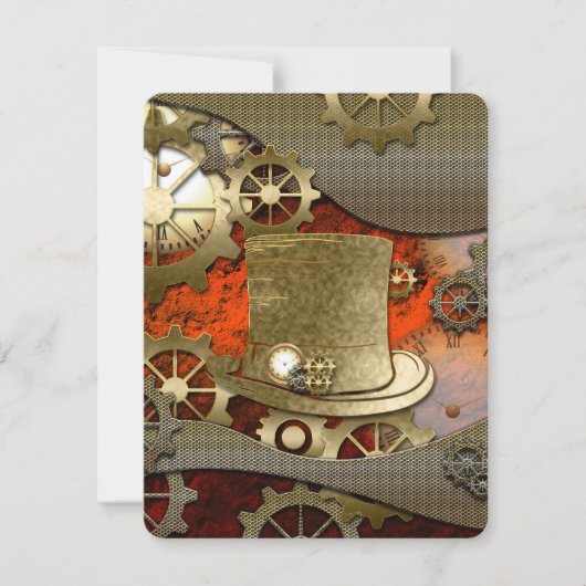 Steampunkの魔法使いのすばらしい帽子 招待状 (正面)