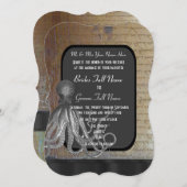 Steampunkの黒板のヴィンテージのスタイルの結婚式 招待状 (正面/裏面)