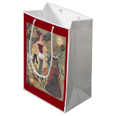 SteampunkのAlina Kolluri著風変わりなペーパー人形の芸術 ミディアムペーパーバッグ (正面アングル)