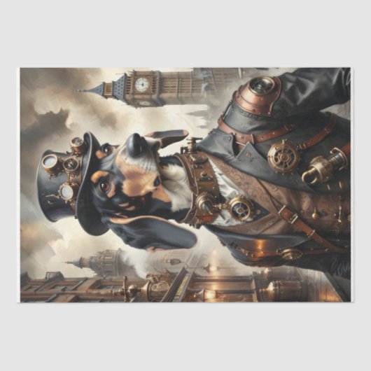 SteampunkのBluestick Conhound -Decompage- 薄葉紙 (正面)