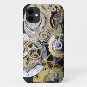 Steampunkのiphoneのためのヴィンテージ壊中時計のギア iPhone 11 ケース