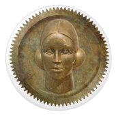 Steampunkはギアの女神の引出しの引きをインスパイア セラミックノブ (正面)