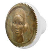 Steampunkはギアの女神の引出しの引きをインスパイア セラミックノブ (右)