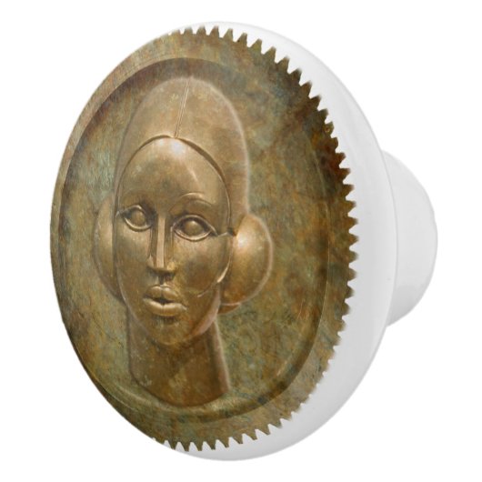 Steampunkはギアの女神の引出しの引きをインスパイア セラミックノブ (右)