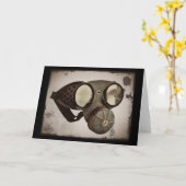 Steampunkはゴーグルをインスパイア カード (黄色い花)