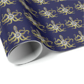 SteampunkはタコKrakenを連動させます ラッピングペーパー (ロールコーナー)