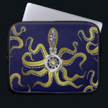 SteampunkはタコKrakenを連動させます ラップトップスリーブ<br><div class="desc">このtentacled steampunkの海モンスターにギアおよびボルトがの8つのワイヤーそっくりの金ゴールドの付加物、中央銀製の頭部、目および吸引のコップを構成するギアおよび沢山あります。 それはロボットタコ/、オタク系のな科学フィクション/ファンタジーの創造物を好むだれでものための金属機械モンスターkraken。 このラップトップスリーブで、触手はまたコーナーから達します。 青い背景色はカスタマイズ可能です。</div>