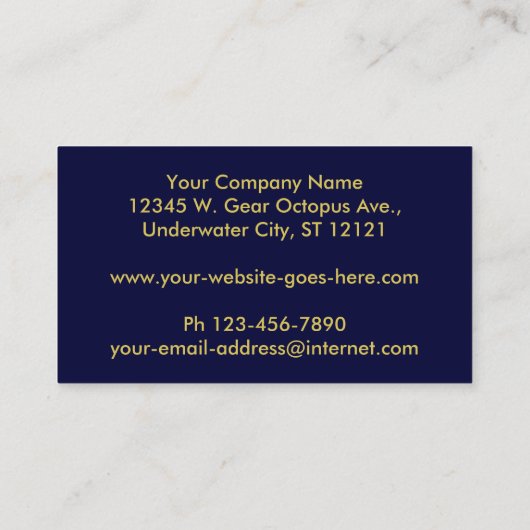 SteampunkはタコKrakenを連動させます 名刺 (裏面)