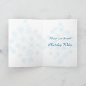 Steampunkは金ゴールドのクリスマスツリーの雪片を連動させます シーズンカード (内部)