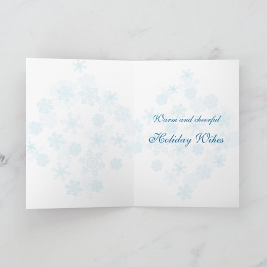 Steampunkは金ゴールドのクリスマスツリーの雪片を連動させます シーズンカード (内部)