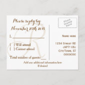 SteampunkウォッチギアとダマスクRSVPカード インビテーションポストカード (裏面)