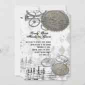 Steampunkエンジンは結婚式招待状を連動させます 招待状 (裏面)