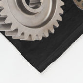 Steampunkオブジェクトギアポケットウォッチスケルトン鍵 フリースブランケット (角)