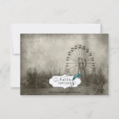 Steampunkカーニバルトップハット結婚式の日付を救う セーブザデート (裏面)