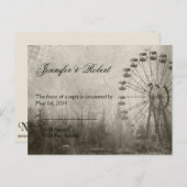 SteampunkカーニバルトップハットRSVPポストカード インビテーションポストカード (正面/裏面)