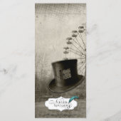 SteampunkカーニバルTop Hat結婚のメニュー メニュー (裏面)