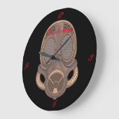 SteampunkガスマスクThunder_Cove ラージ壁時計 (傾斜)