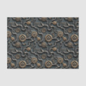 SteampunkギアとパイプのネットワークBL8 Decopage 薄葉紙 (正面)