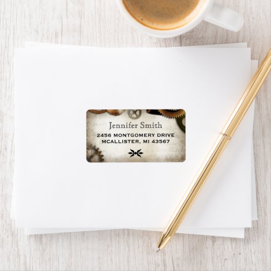 Steampunkギアスクリプト住所 シール (インサイチュ)