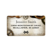 Steampunkギアスクリプト住所 シール (正面)