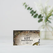 Steampunkギアビクトリアンの結婚レジストリカード エンクロージャーカード (スタンド正面)