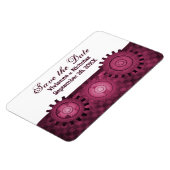 Steampunkギア日付を保存Flexiマグネット、ピンク マグネット (左側)