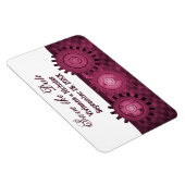 Steampunkギア日付を保存Flexiマグネット、ピンク マグネット (右側)