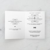 Steampunkギア結婚式招待状グリーティングカード 招待状 (内部)